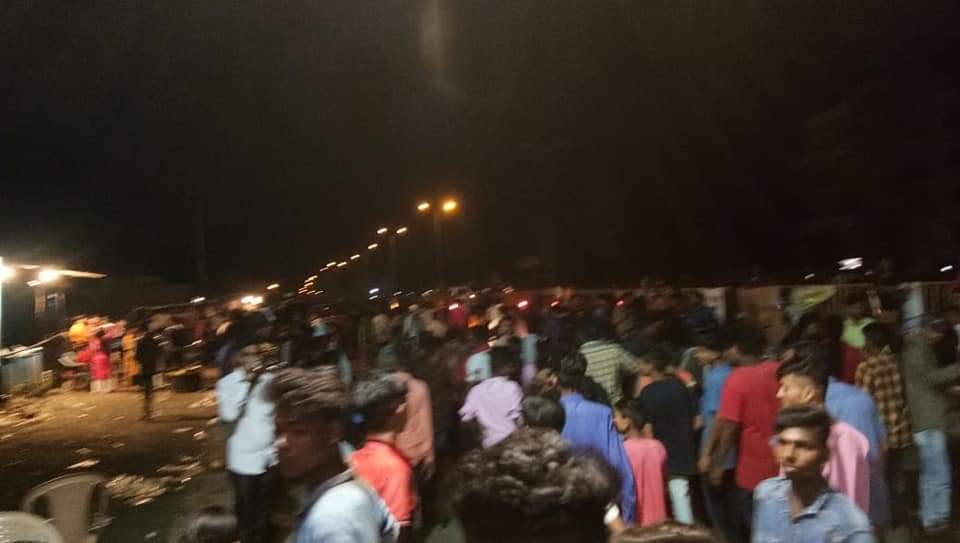 A night gathering during AAGAZ community seva